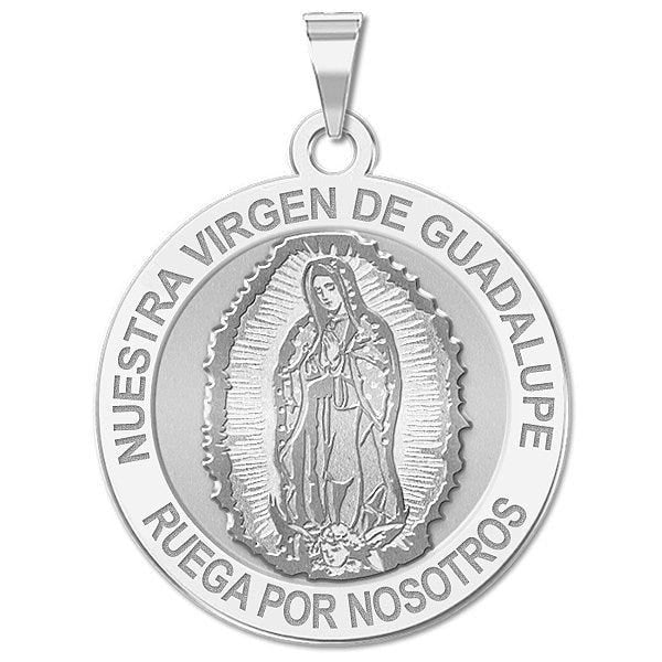 Nuestra Virgen De Guadalupe Round Religious Medal  "EXCLUSIVE"