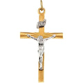 Two Tone Crucifix Pendant