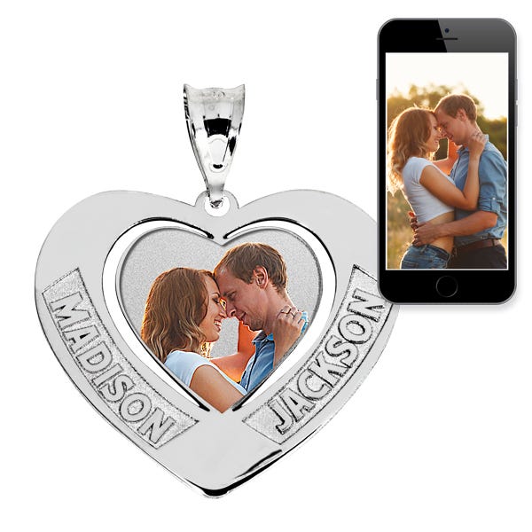 Heart Pendant w/ 2 Names