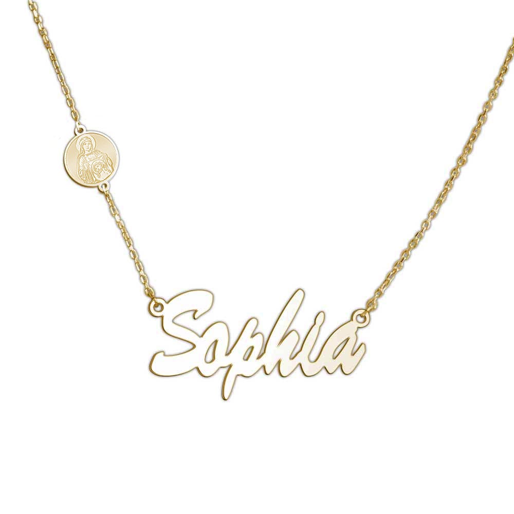 Saint Veronica Custom Name Necklace