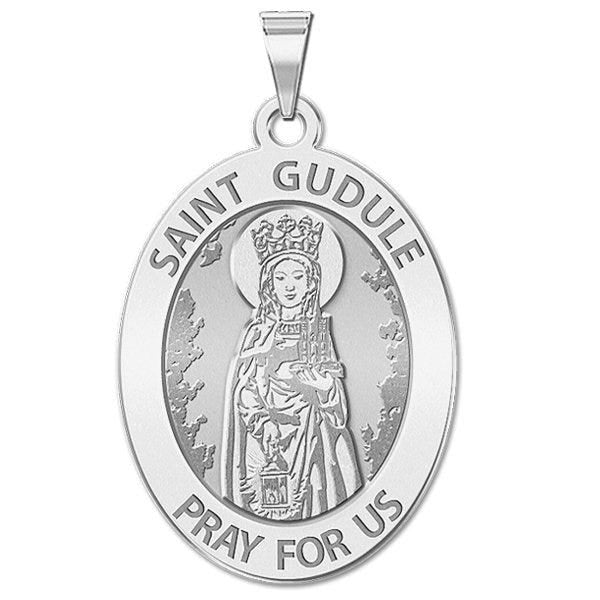Saint Gudule Oval Religious Medal