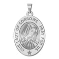 Our Lady of Sorrows Religious Medal  OVAL "EXCLUSIVE"