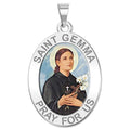 Saint Gemma Galgani Oval Medal - Round Color