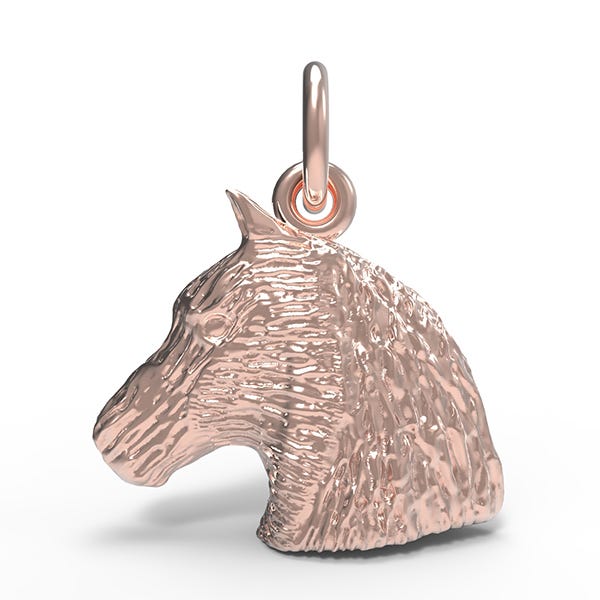 Flat Horse Head Charm