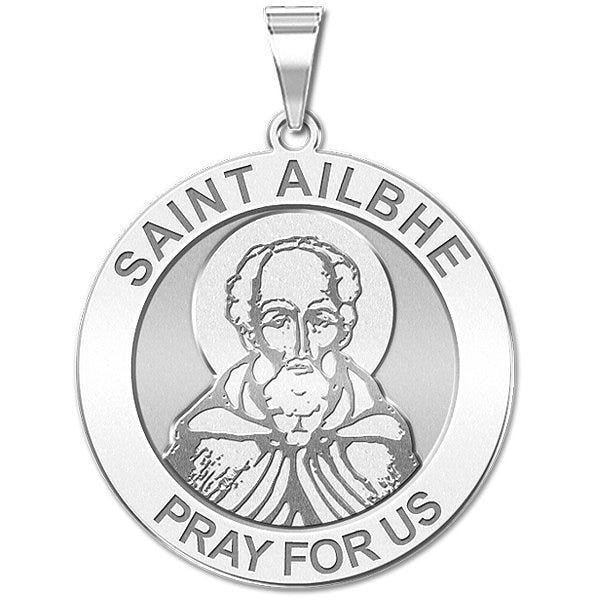 Saint Ailbhe Round Religious Medal "EXCLUSIVE"