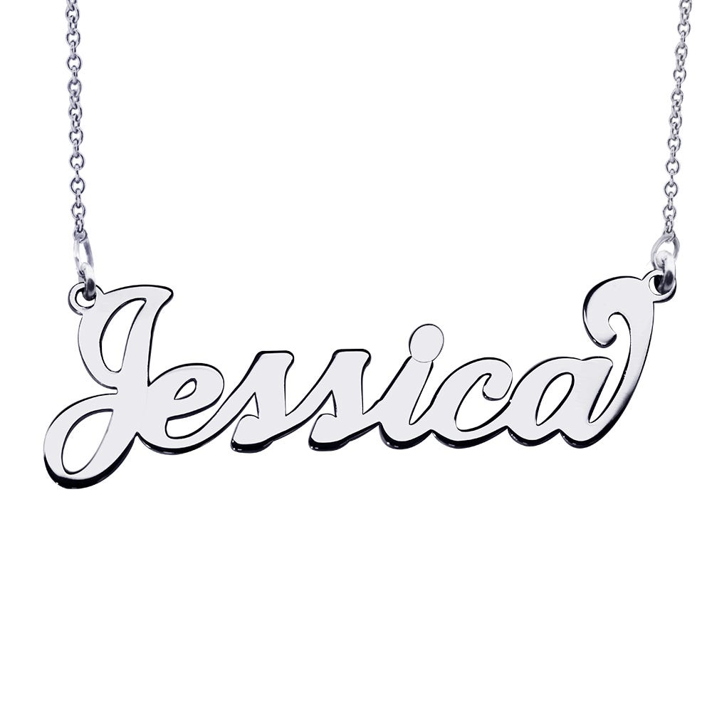 Personalized Classic Script Name Necklace with Chain Included