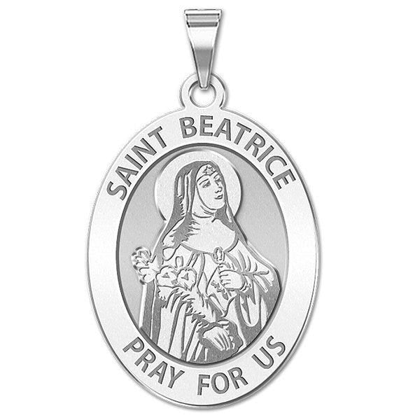Saint Beatrice OVAL Religious Medal