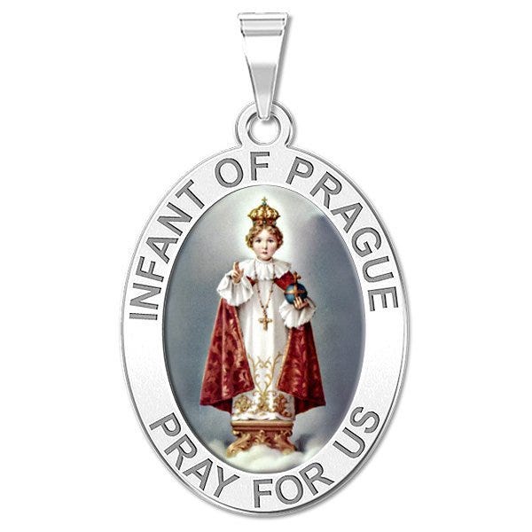 Infant of Prague Religious Medal  "Color EXCLUSIVE"