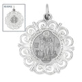 Saint Bendedict Double Sided Round Filigree Religious Medal
