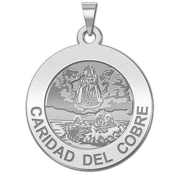 Caridad Del Cobre Round Religious Medal