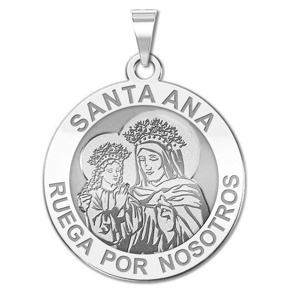 Santa Ana Round Religious Medal "EXCLUSIVE"
