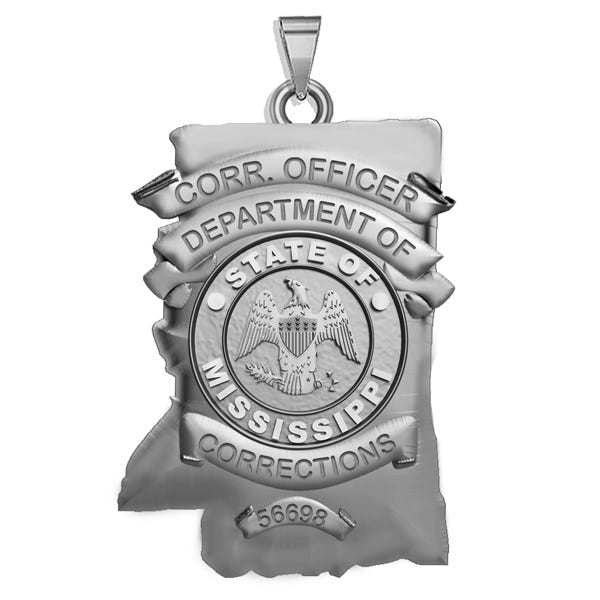 Personalized Mississippi Corrections Police Badge with Your Number & Department