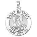 Saint Esther Round Religious Round Medal  "EXCLUSIVE"