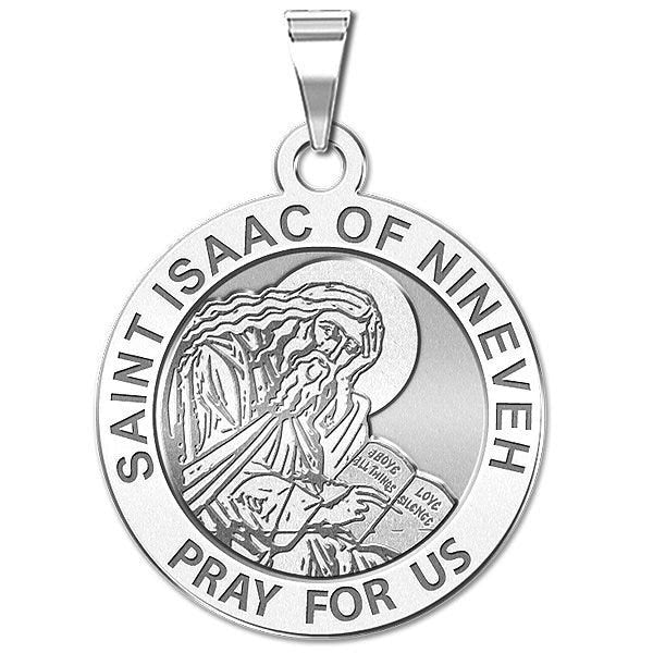Saint Isaac of Nineveh Round Religious Medal  "EXCLUSIVE"