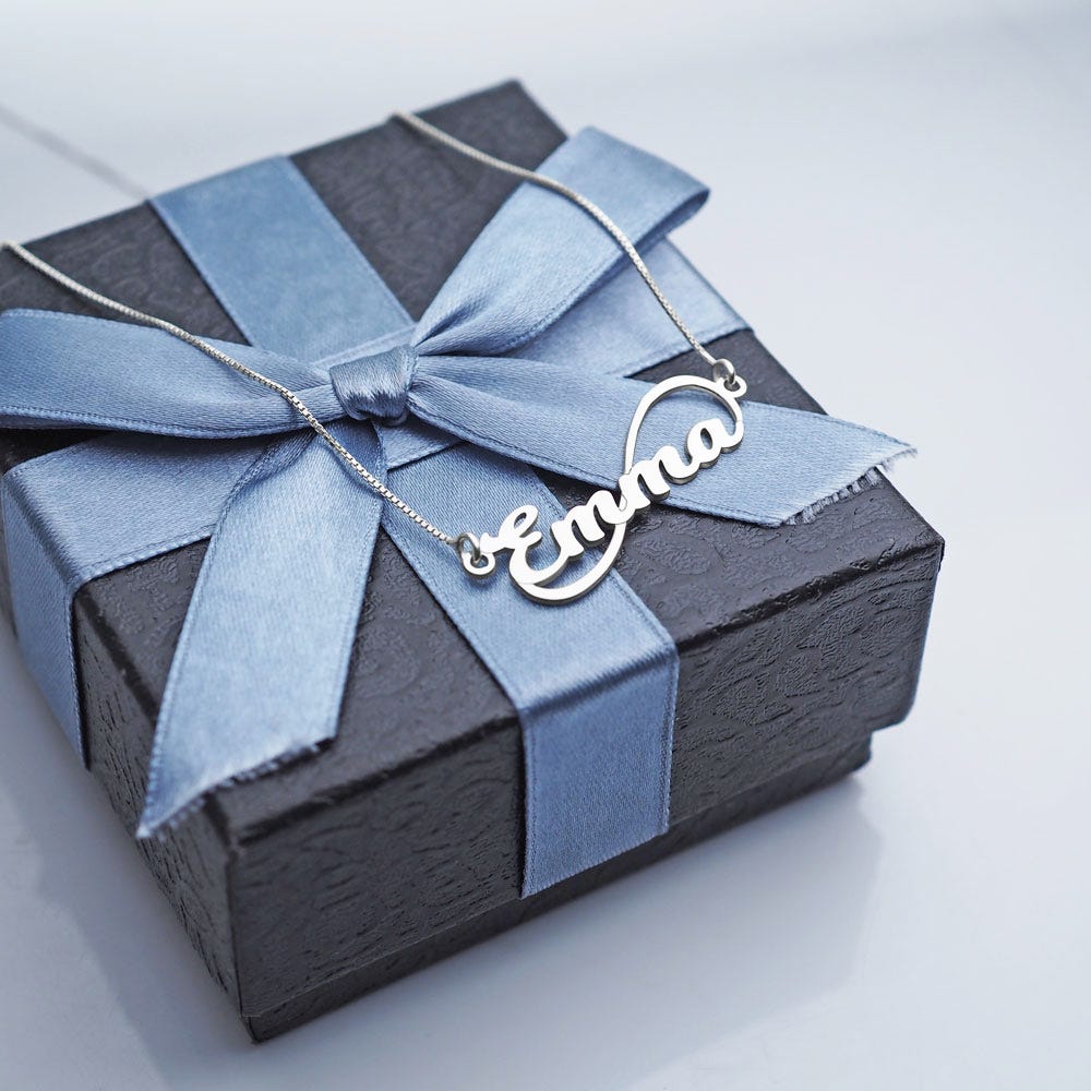 Personalized Infinity Name Necklace with Chain