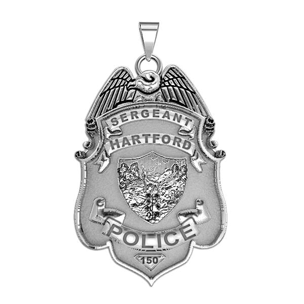 Personalized Hartford, Connecticut Police Badge with Number & Department