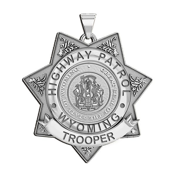 Personalized Wyoming Trooper Badge  with Rank, Number and Dept