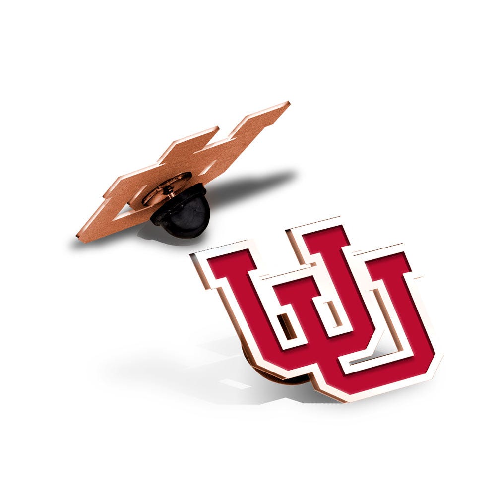 University of Utah Color Enamel Intertwined U Pin