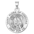 Saint Flora of Cordoba Round Religious Medal  "EXCLUSIVE"
