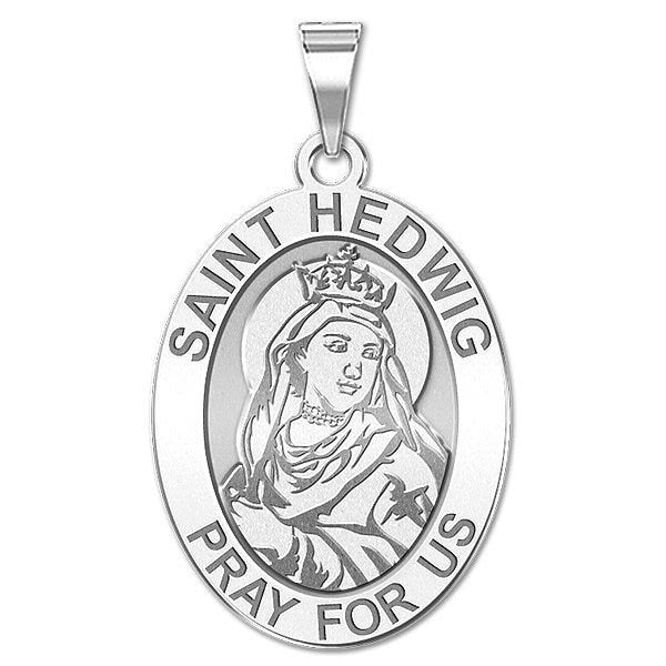 Saint Hedwig OVAL Religious Medal  "EXCLUSIVE"