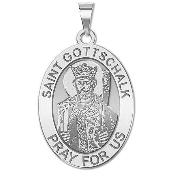 Saint Gottschalk Religious Oval Medal