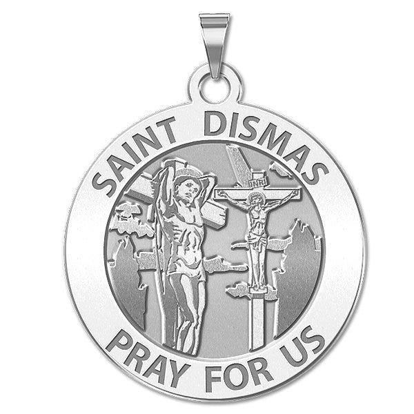 Saint Dismas Round Religious Medal
