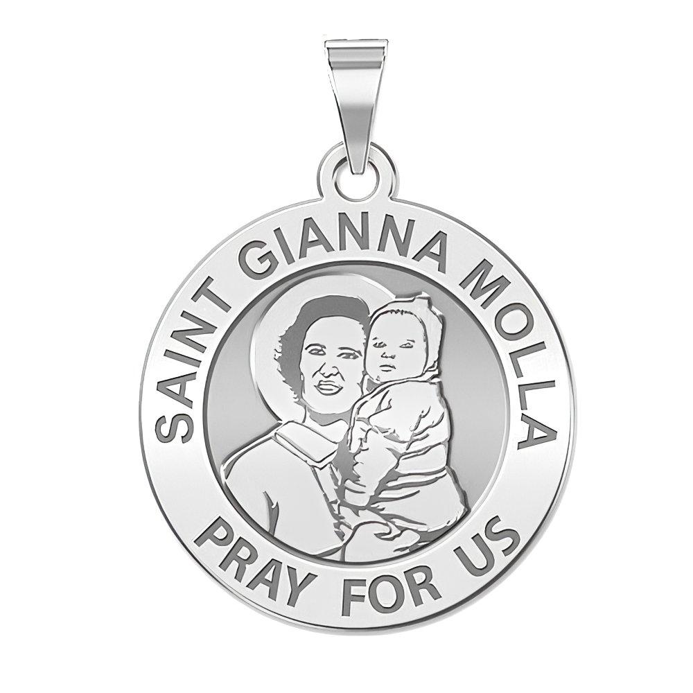 Saint Gianna Beretta Molla Round Religious Medal