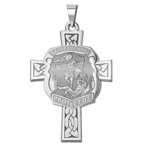 Saint Michael Religious Police Badge Cross Medal  "EXCLUSIVE"