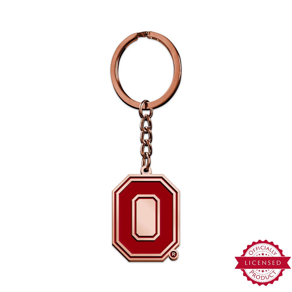 Ohio State University Color Enamel O Logo Keychain