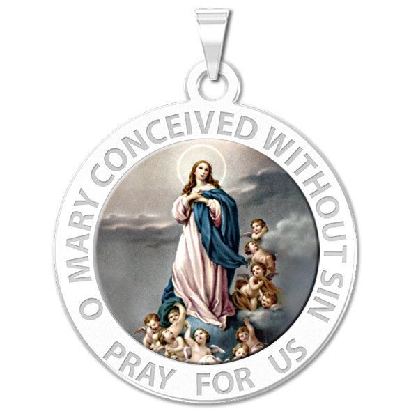 Immaculate Conception Religious Medal  "EXCLUSIVE Color"