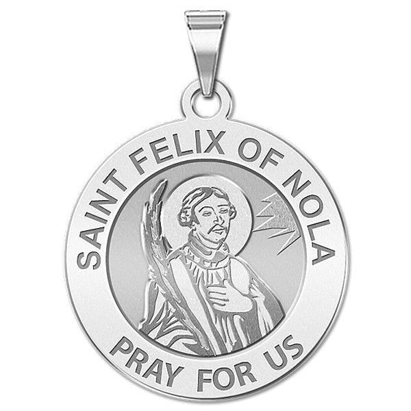 Saint Felix of Nola Round Religious Medal
