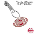 Ohio State University Color Enamel Football Logo Zipper Pull