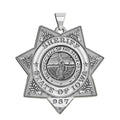 Personalized 7-Point Star Iowa Sheriff Badge with Number