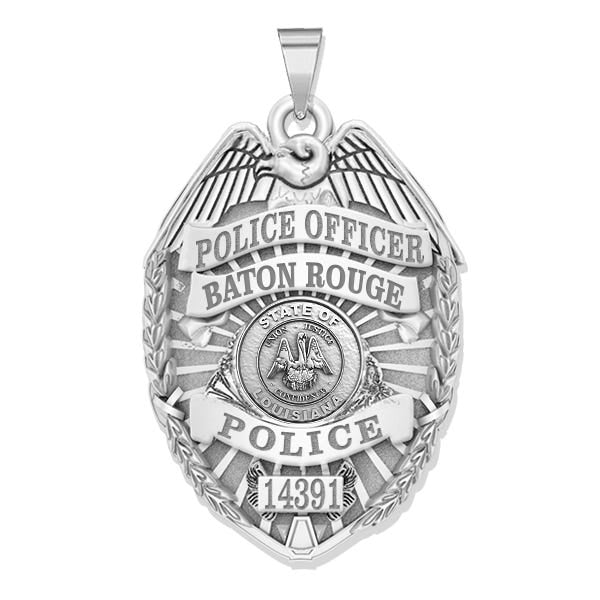 Personalized Louisiana Police Badge with Your Rank, Number & Department