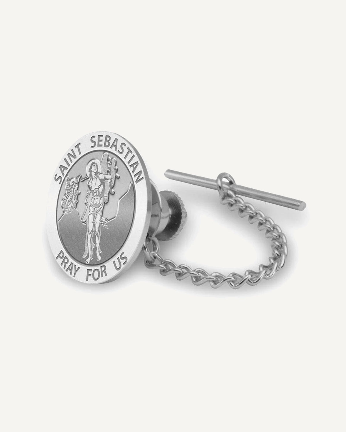 Saint Sebastian Religious Tie Tack