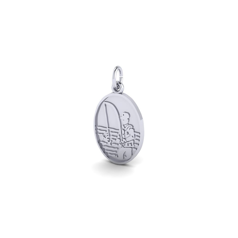 Fisherman Oval Disc Charm
