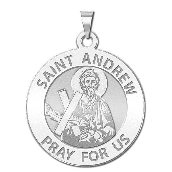 Saint Andrew Round Religious Medal