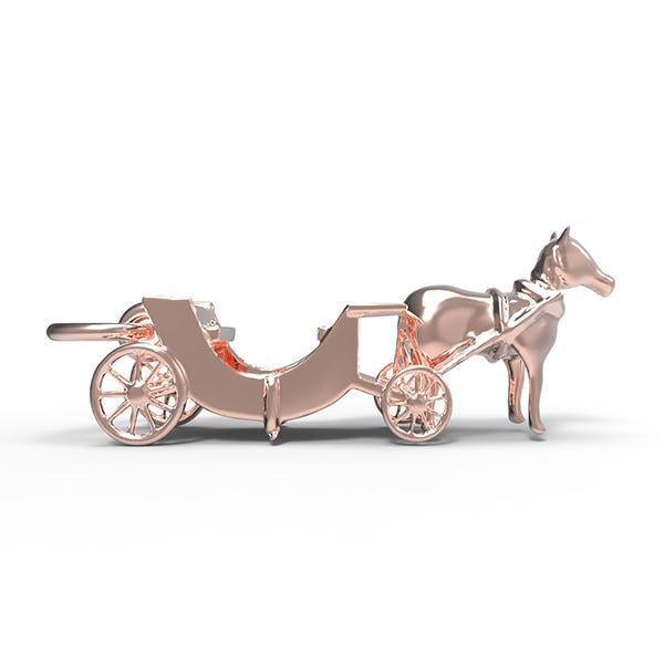 Horse Drawn Carriage Charm