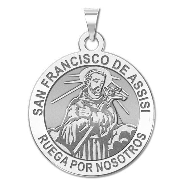 San Francisco de Assisi Round Religious Medal "EXCLUSIVE"