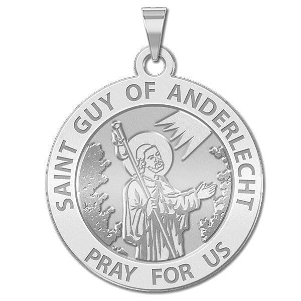Saint Guy of Anderlecht Round Religious Medal