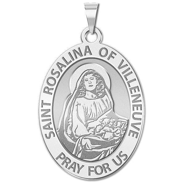 Saint Rosalina of Villeneuve Oval Religious Medal