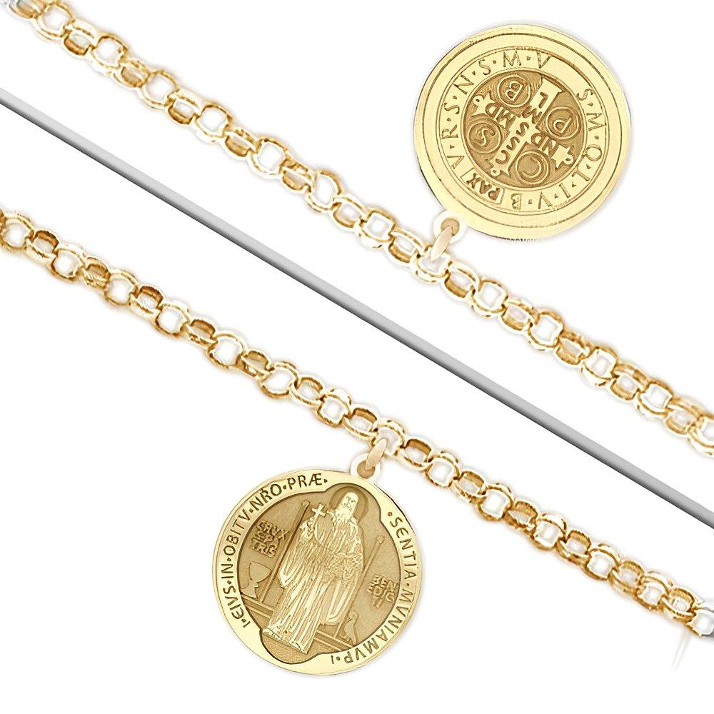 Double Sided Saint Benedict Jubilee Religious Anklet