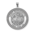 Saint Bernadette Round Rope Border Religious Medal