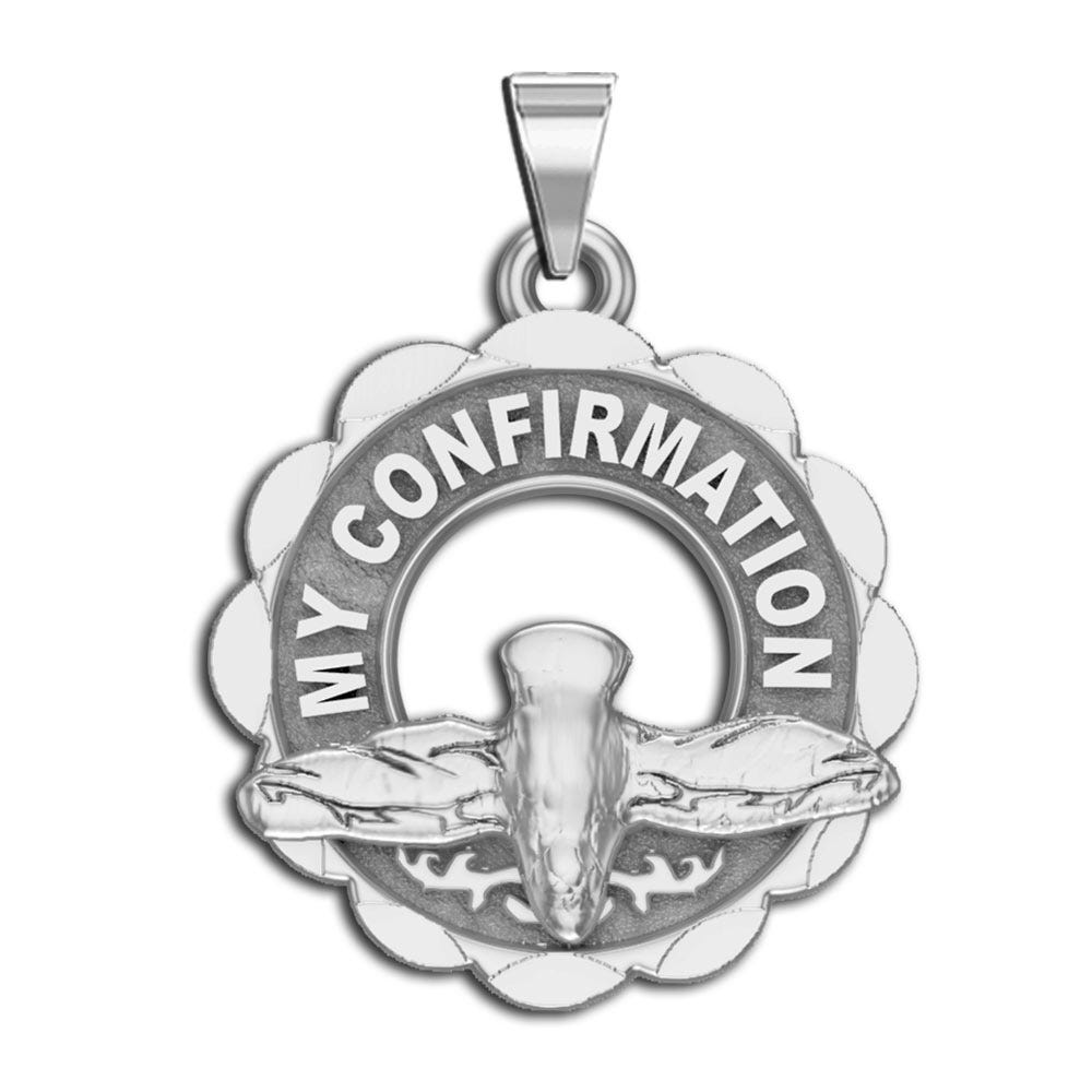 "My Confirmation" Dove Cut-out  Religious Medal