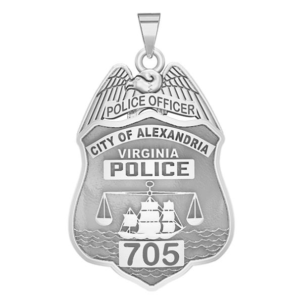 Personalized Alexandria Virginia Police Badge with Your Rank and Number