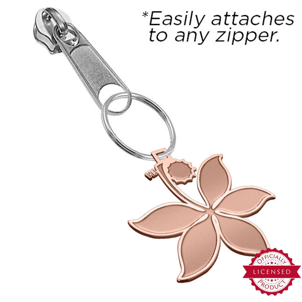 Ohio State University Buckeye Leaf Zipper Pull