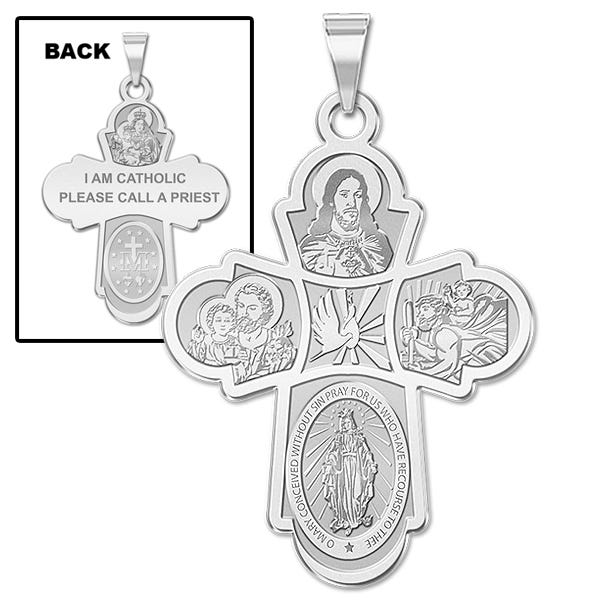 4 Way Cross Religious Medal - "EXCLUSIVE"