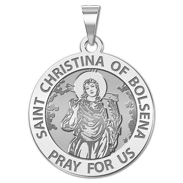 Saint Christina of Bolsena Round Religious Medal