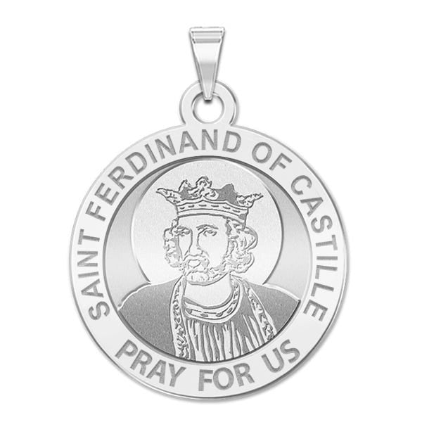 Saint Ferdinand of Castille Round Religious Medal  "EXCLUSIVE"