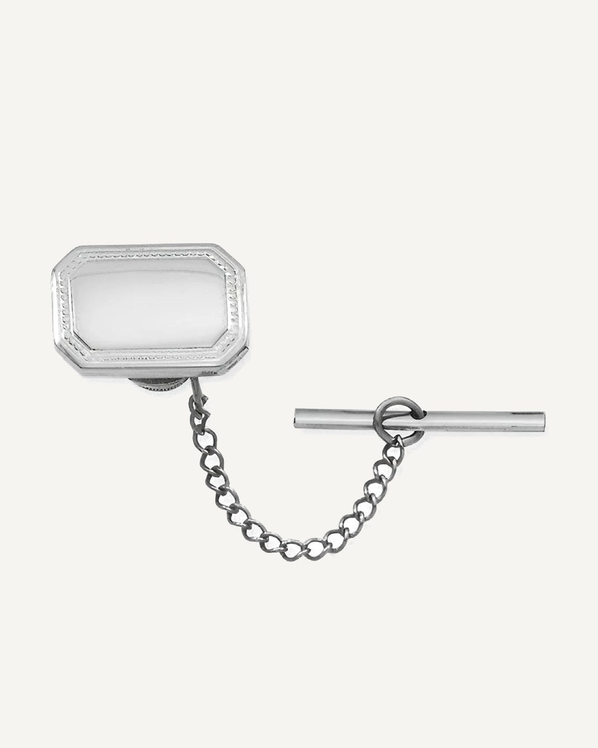 Engravable Rectangle Bezel Tie Tack